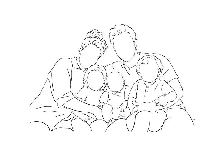 geboortekaartjes lijntekening
