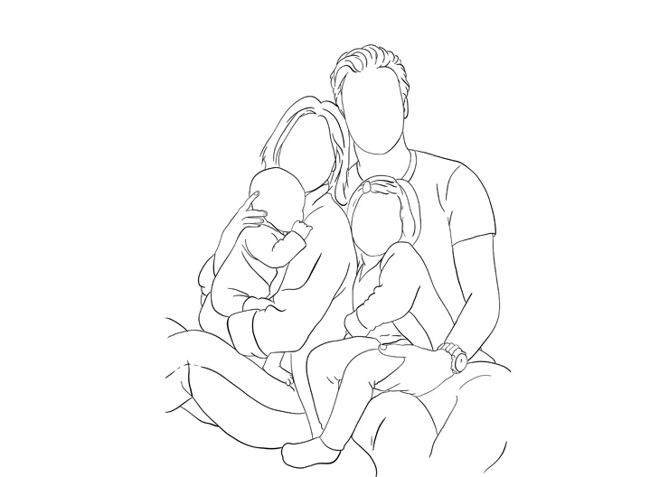 geboortekaartjes lijntekening