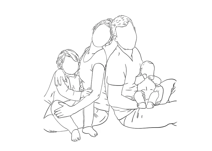 geboortekaartjes lijntekening