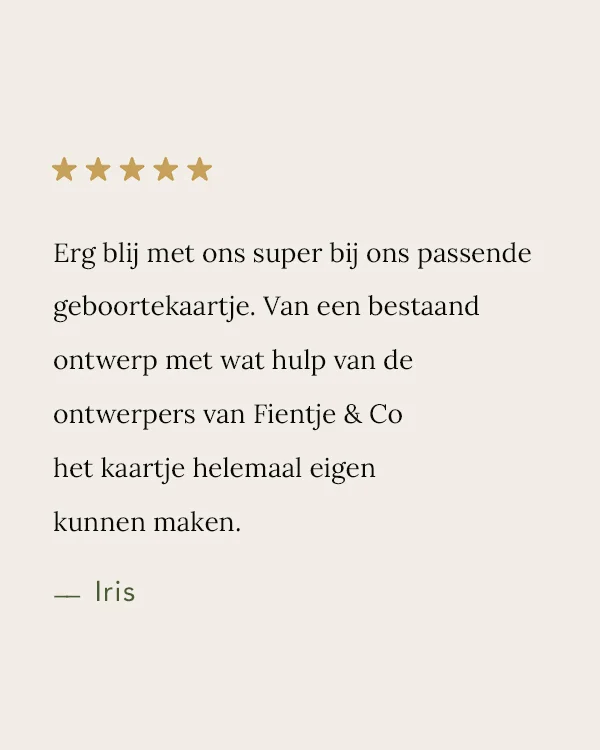 Klantfoto geboortekaartje grote zus