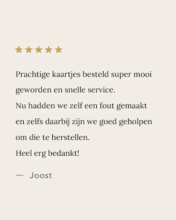 Klantfoto geboortekaartje
