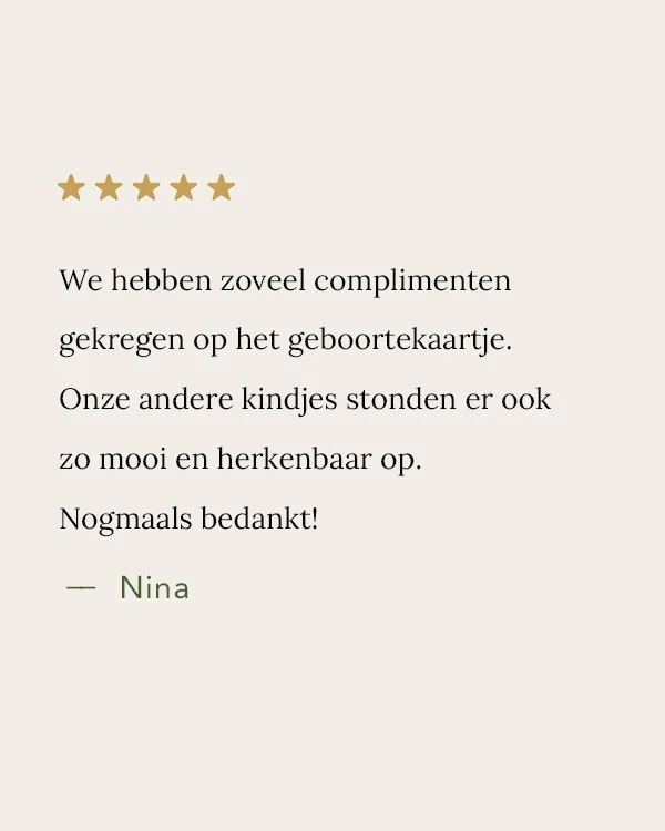 Review geboortekaartje