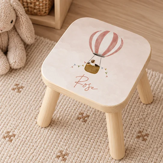 meubelsticker IKEA Flisat krukje naam illustratie